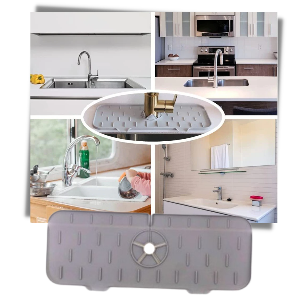 Tappetino in silicone per rubinetto paraspruzzi da cucina - Ozerty