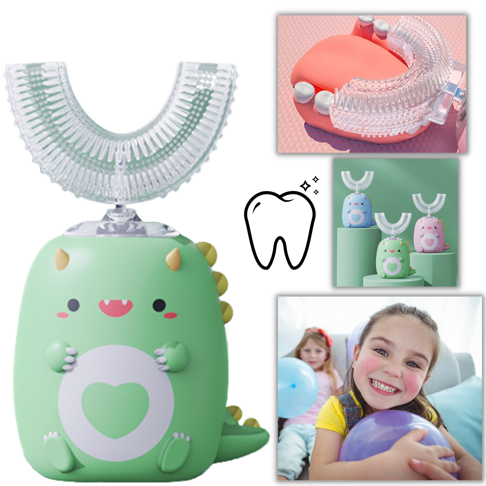 Spazzolino da denti elettrico a forma di u per bambini