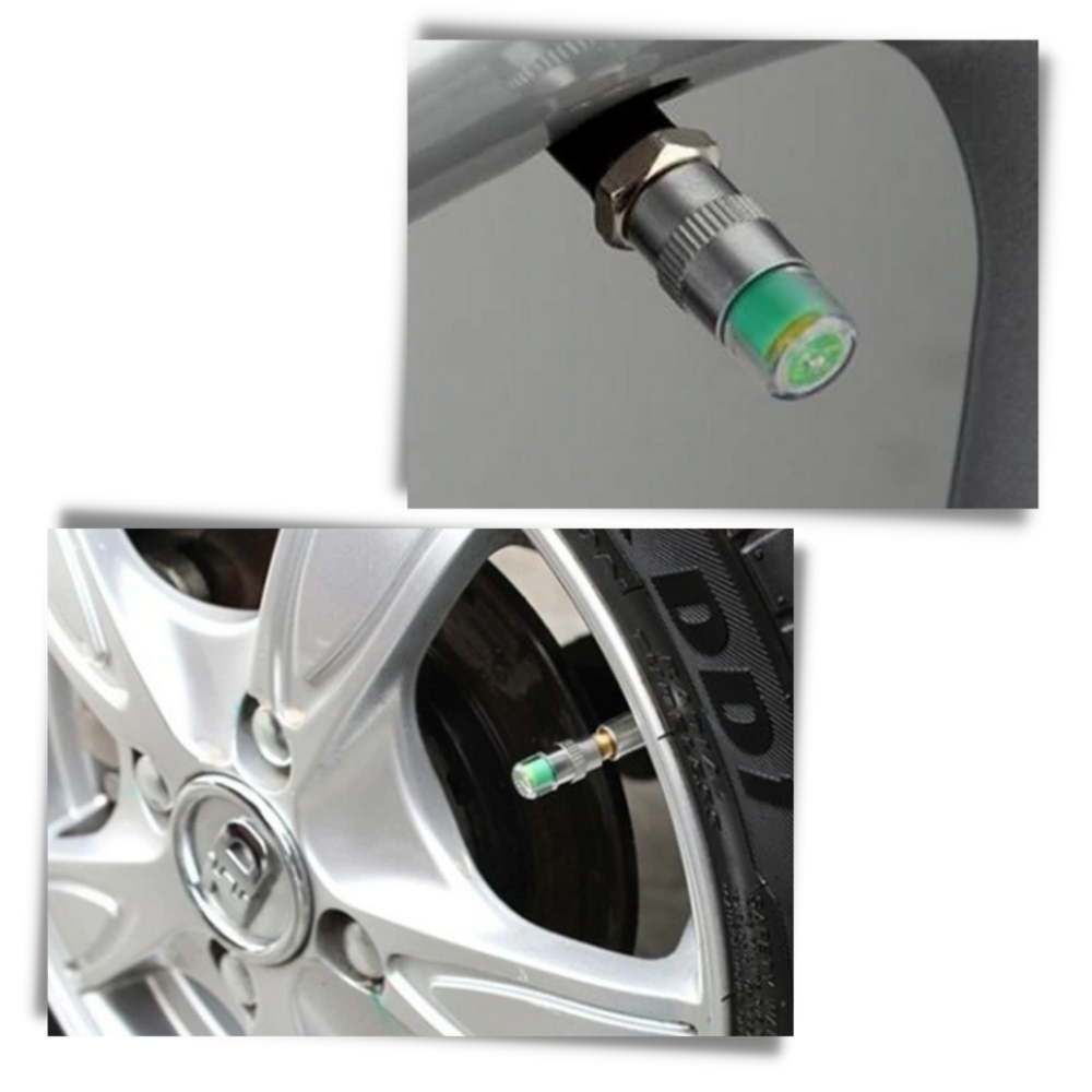 Confezione da 4 sensori di pressione pneumatici per auto - Ozerty