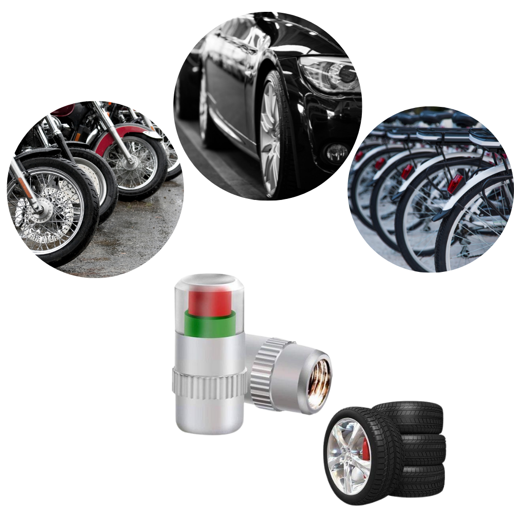 Confezione da 4 sensori di pressione pneumatici per auto - Ozerty