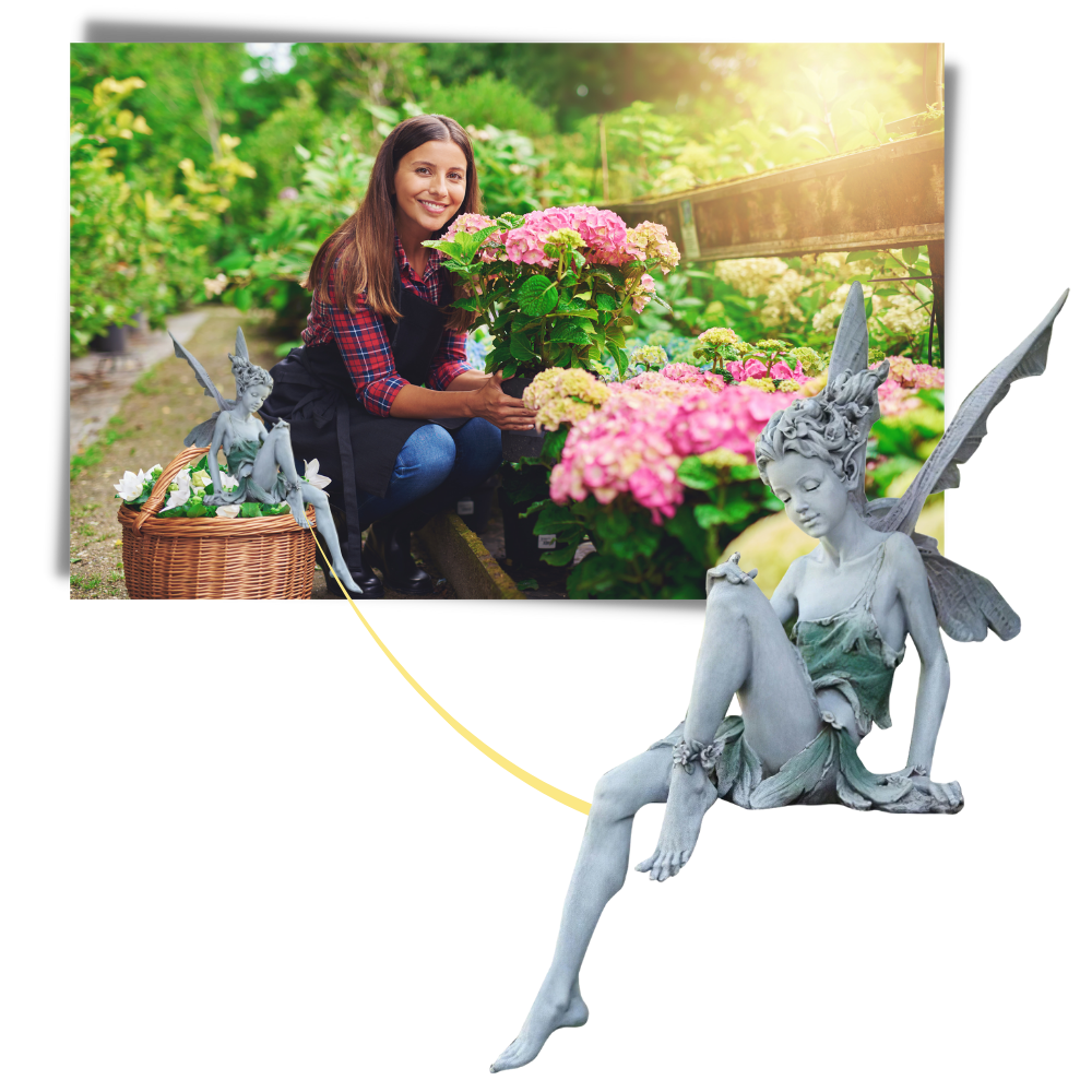 Statua di fata ornamento da giardino