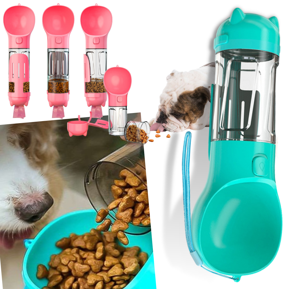 Mangiatoia e borraccia portatile per animali domestici - Ozerty