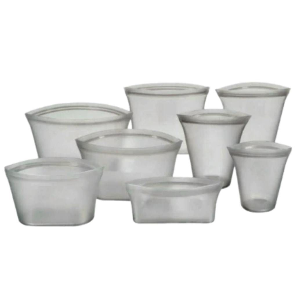 Confezione da 8 sacchetti in silicone per alimenti riutilizzabili