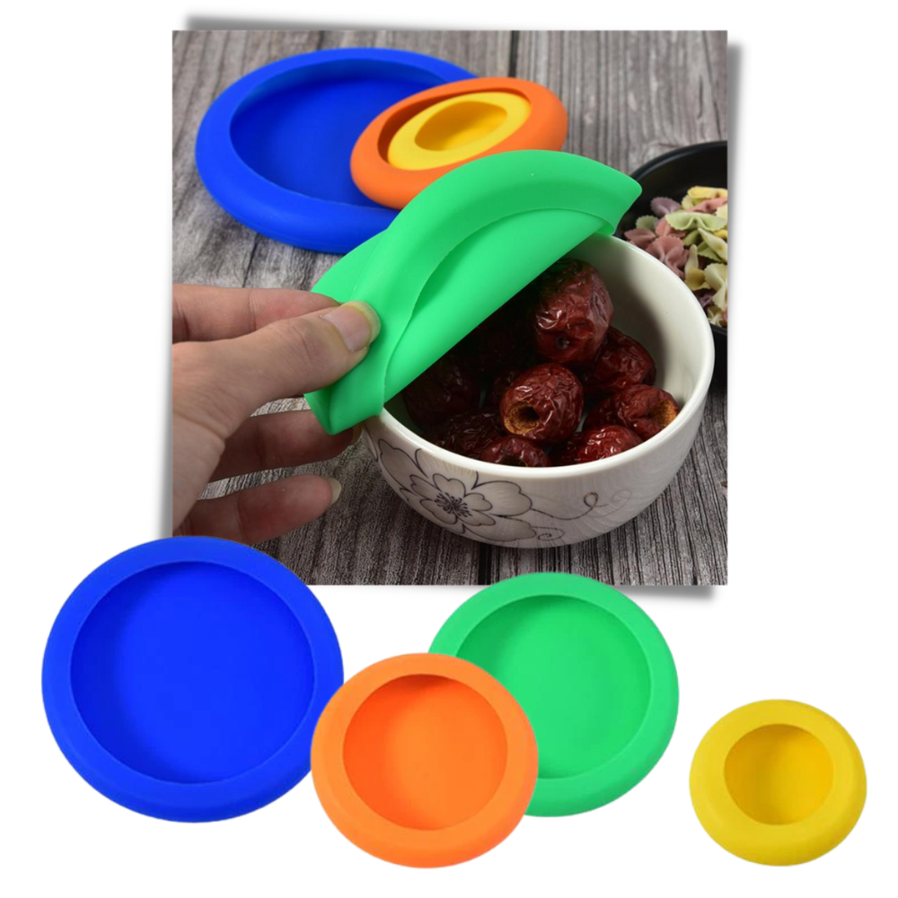 Confezione da 4 coperchi in silicone