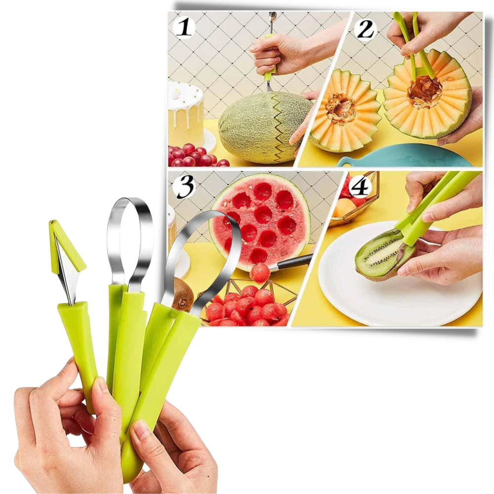 Set di utensili per intagliare e affettare la frutta - Ozerty