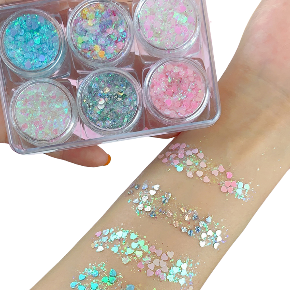 Set di brillantini per viso e corpo - Ozerty
