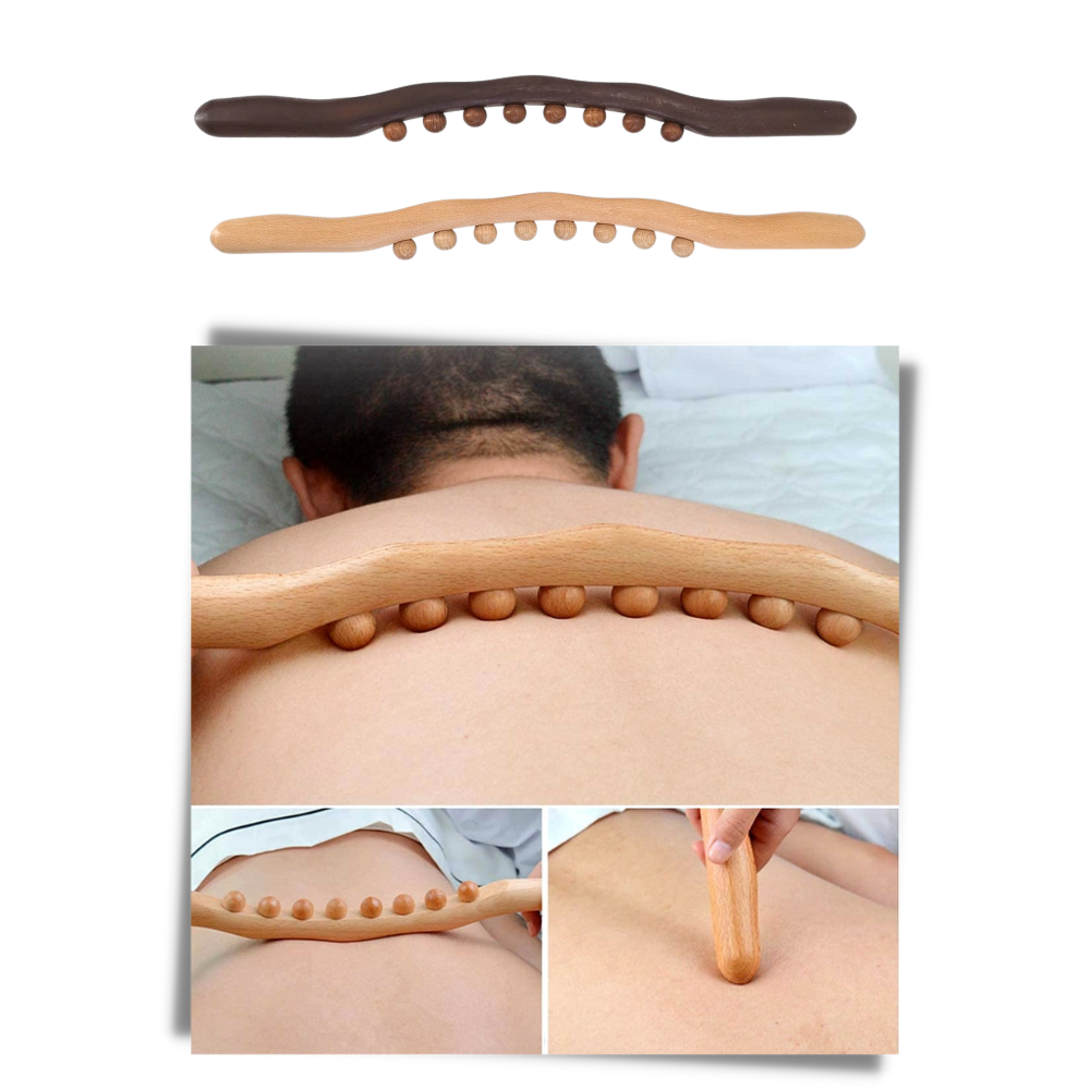 Massaggiatore muscolare in legno naturale