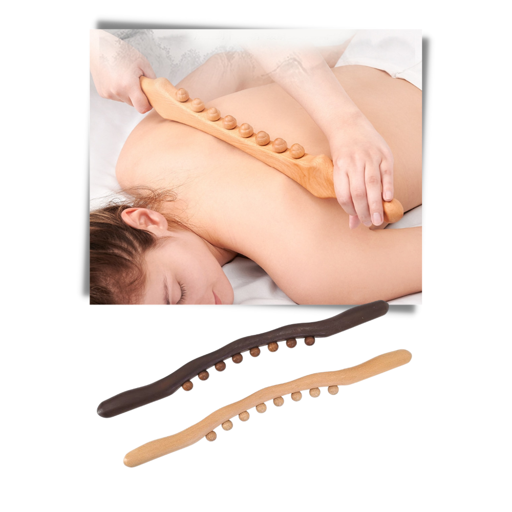Massaggiatore muscolare in legno naturale - Ozerty