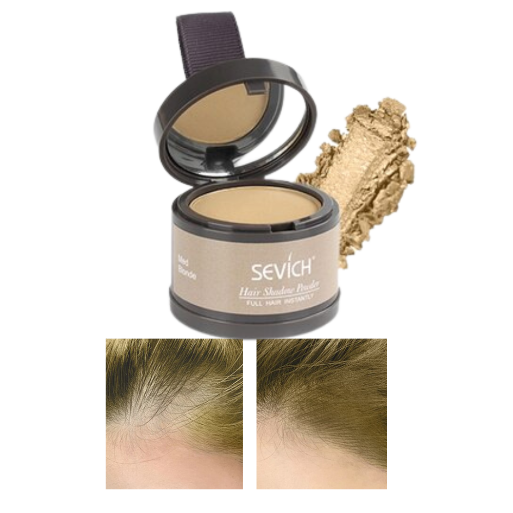 Polvere correttrice per le radici dei capelli