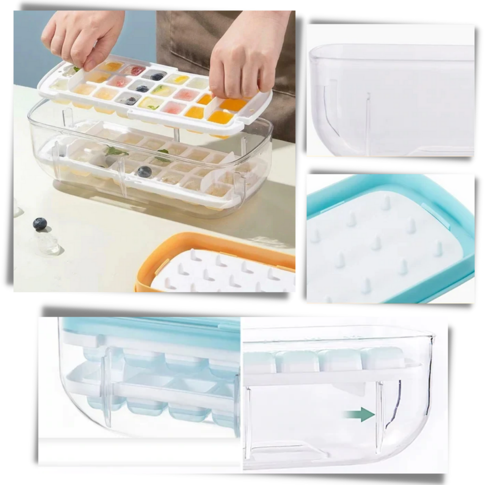 Vassoio per cubetti di ghiaccio in silicone - Ozerty