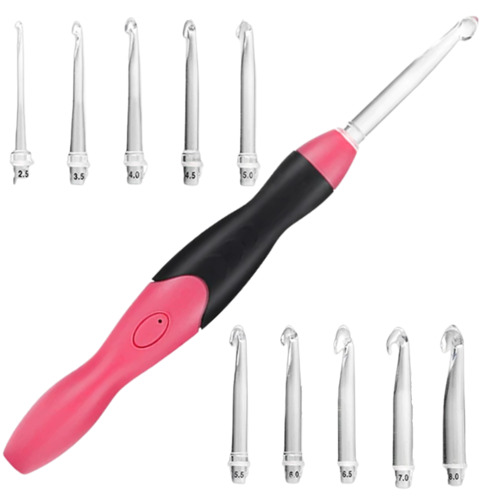 Set di uncinetti ergonomici a LED