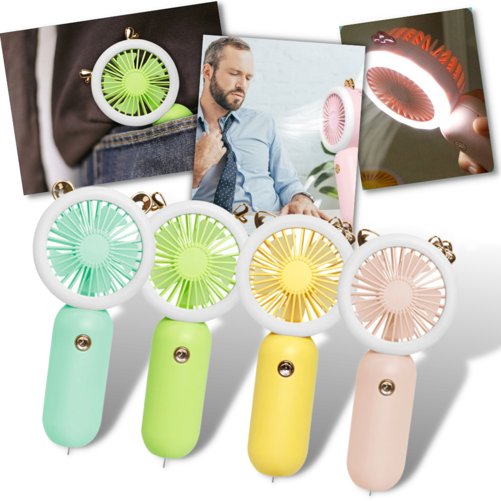 Ventola USB tascabile portatile con LED - Ozerty