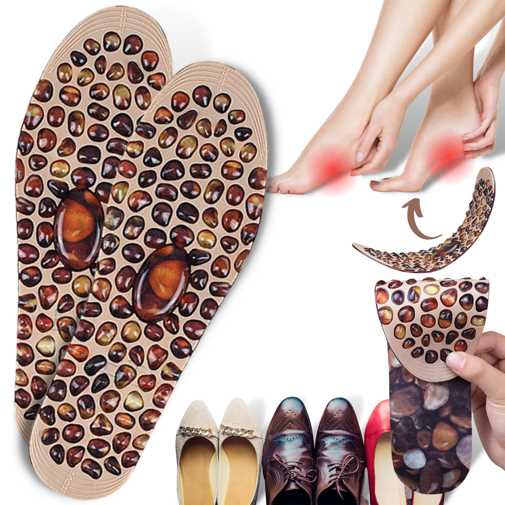 Pebble orthopedic insole - two-way lymphatic pad for foot massage ...