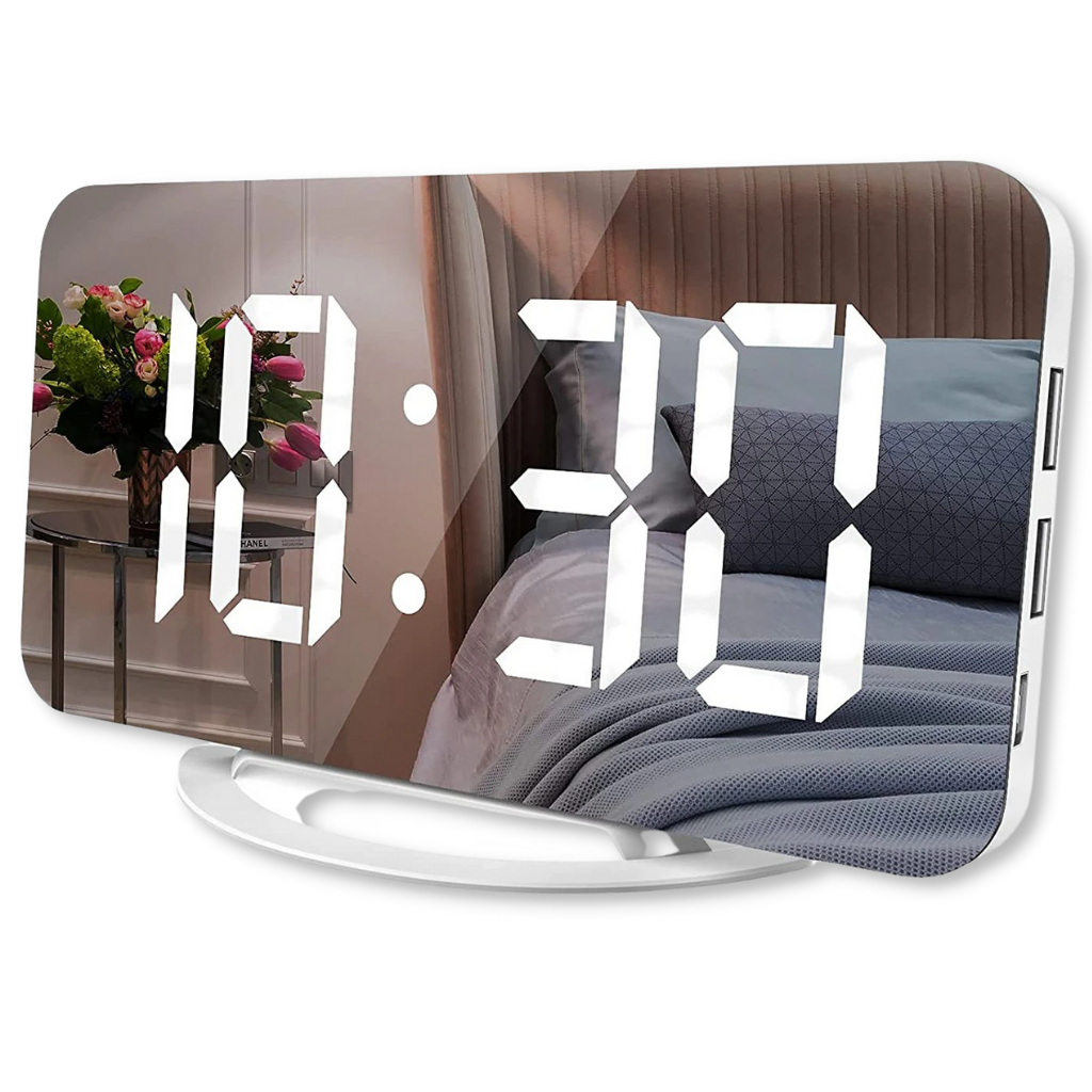 Specchio orologio digitale multifunzionale - Ozerty