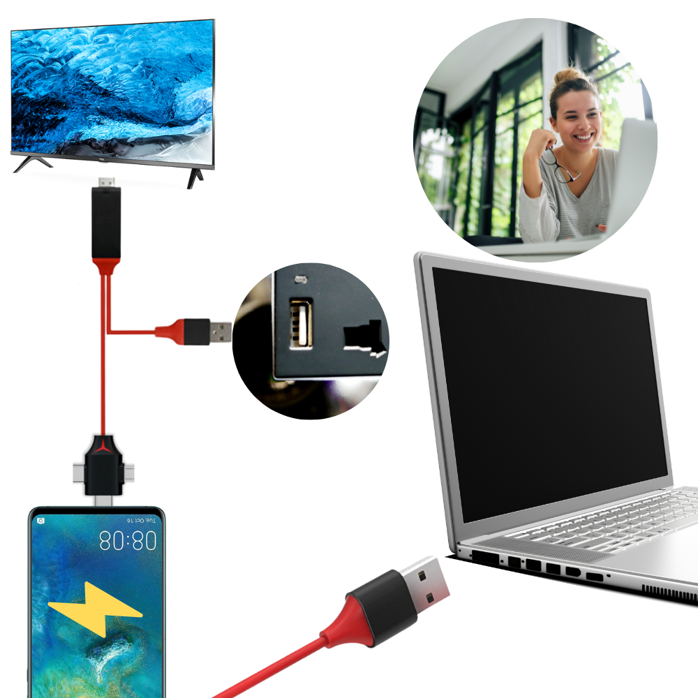 Cavo adattatore HDMI per telefoni e tablet - Ozerty