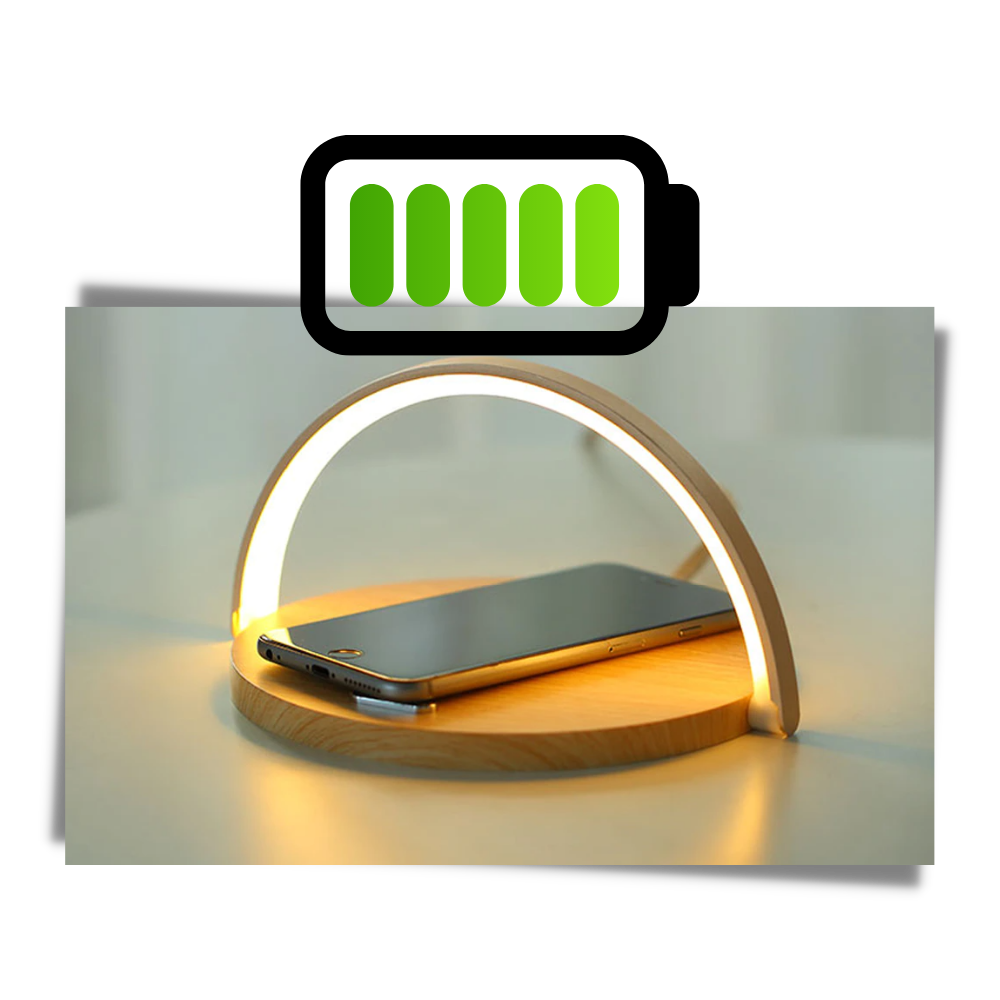 Lampada da tavolo e caricabatterie wireless - Ozerty