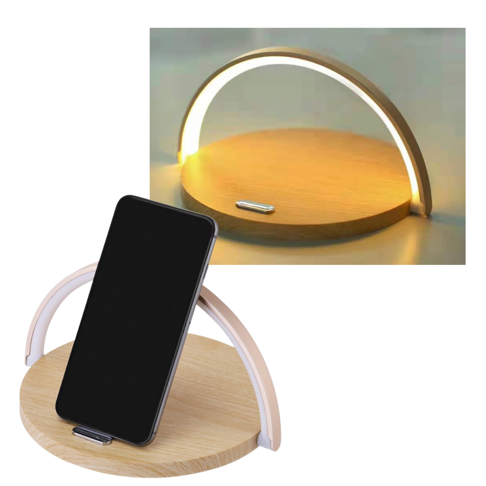 Lampada da tavolo e caricabatterie wireless - Ozerty