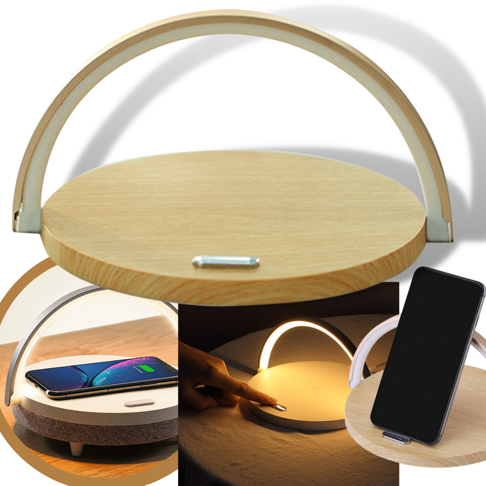 Lampada da tavolo e caricabatterie wireless - Ozerty