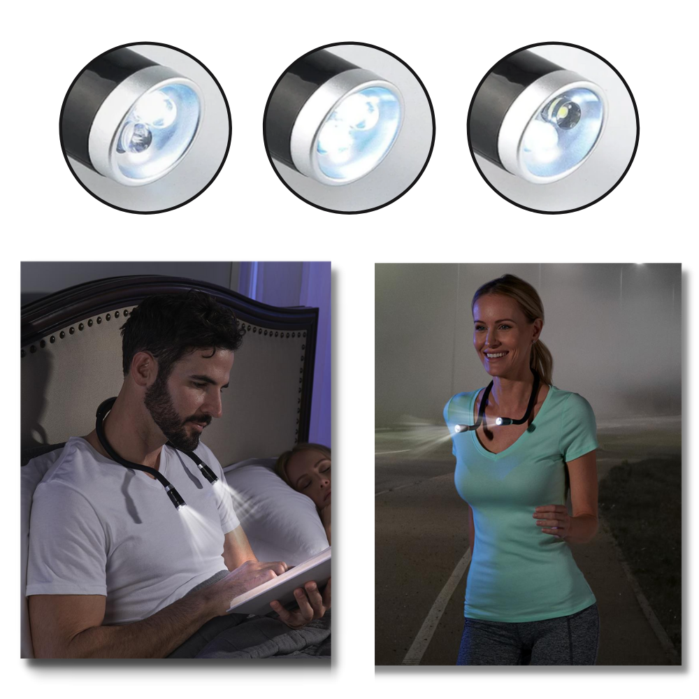 Lampada da lettura da collo a LED - Ozerty