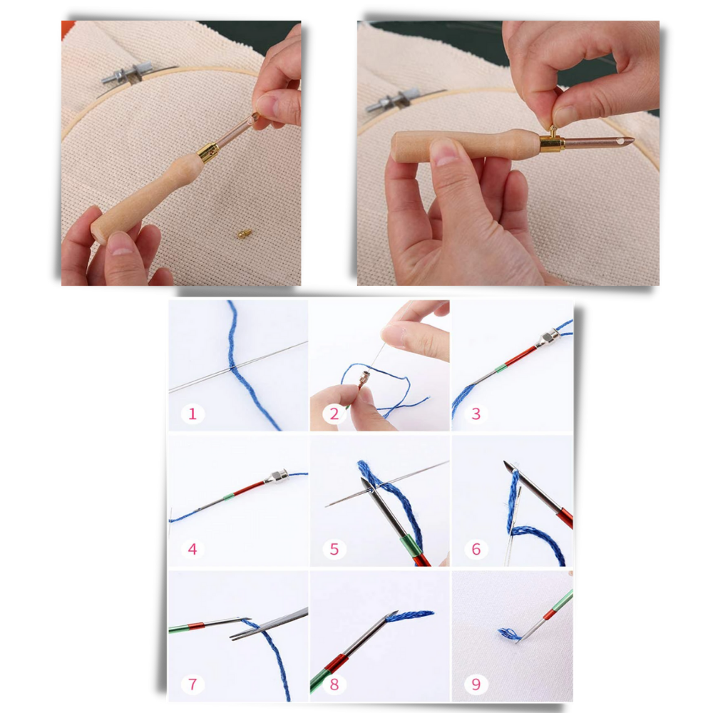 Kit di strumenti per aghi da ricamo