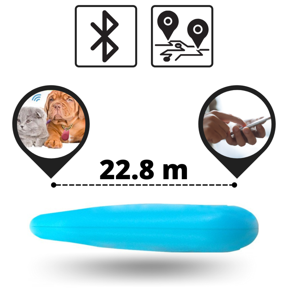 Localizzatore GPS per animali domestici Bluetooth - Ozerty