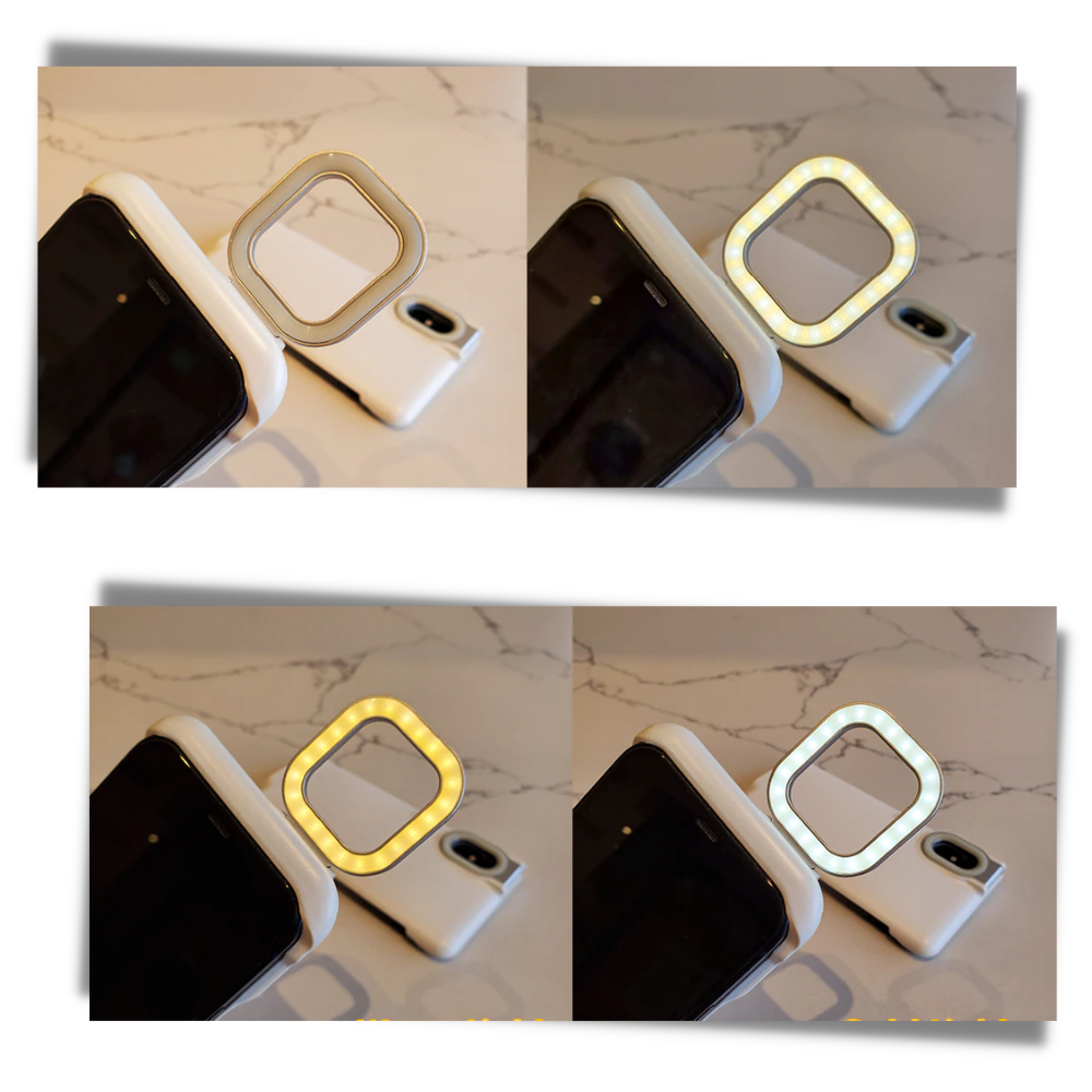 Custodia per telefono con luce ad anello a LED - Ozerty