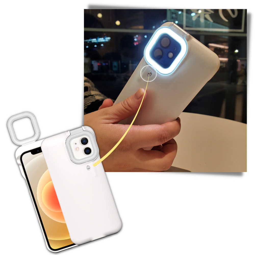 Custodia per telefono con luce ad anello a LED - Ozerty
