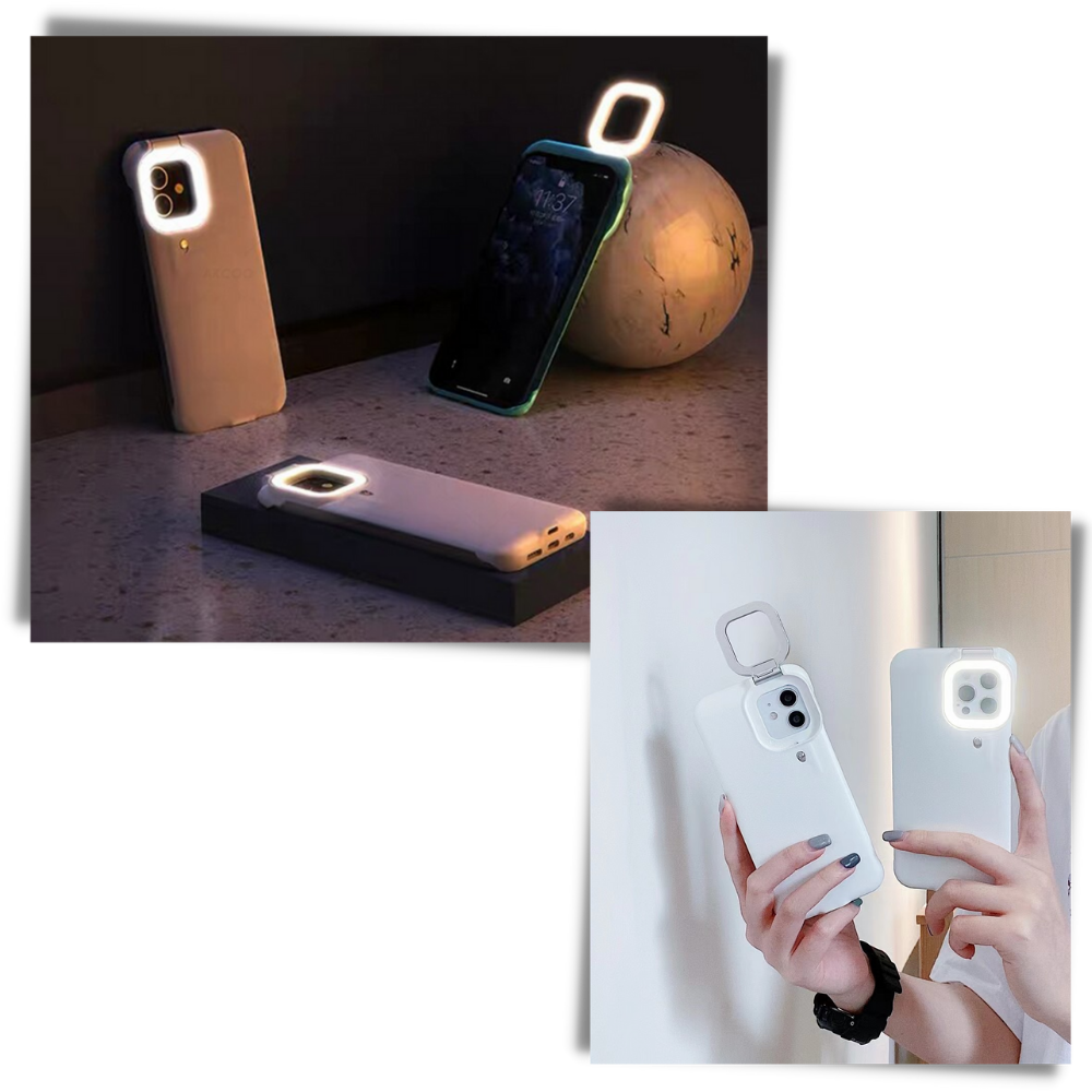 Custodia per telefono con luce ad anello a LED - Ozerty