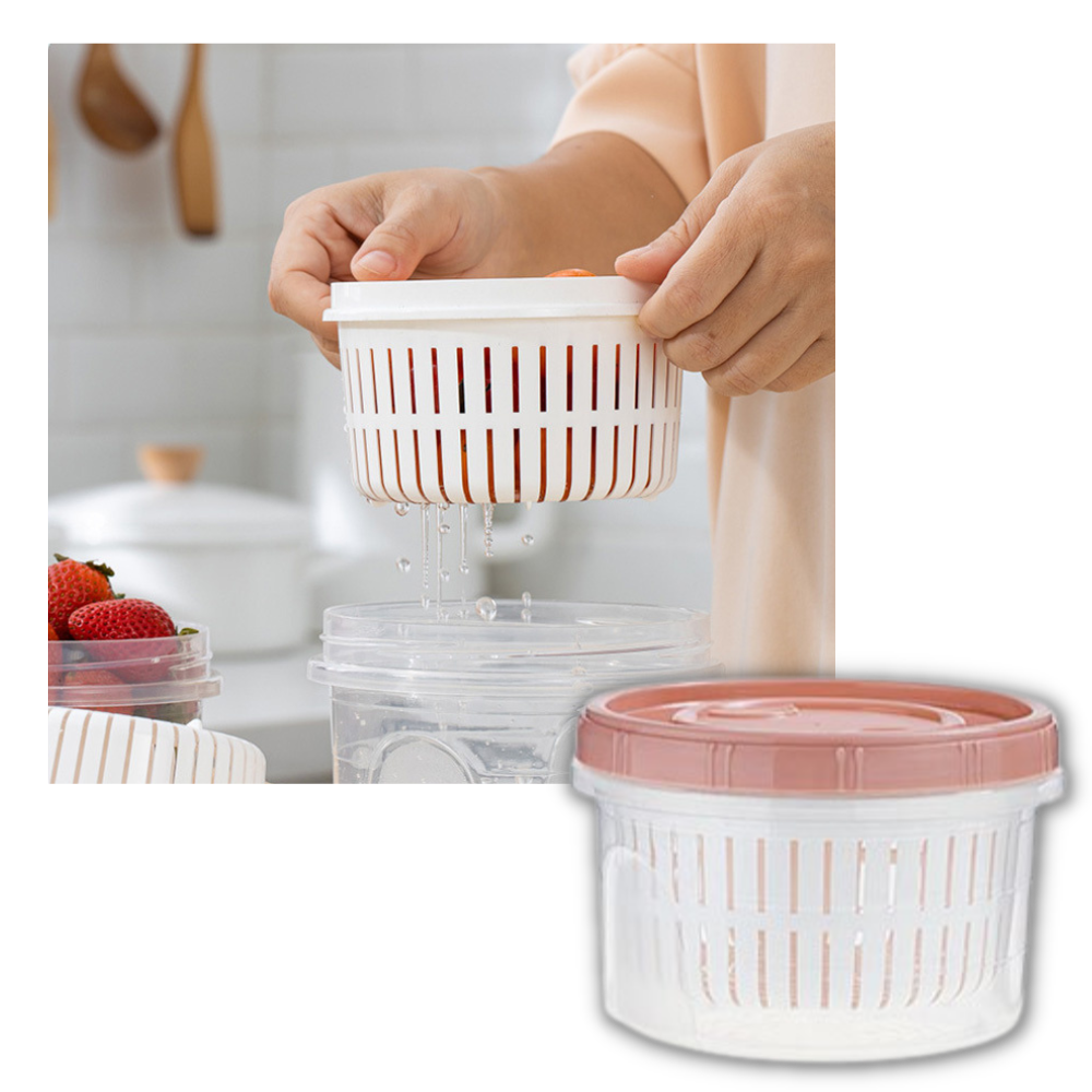 Contenitore per alimenti impilabile con scolapasta - Ozerty