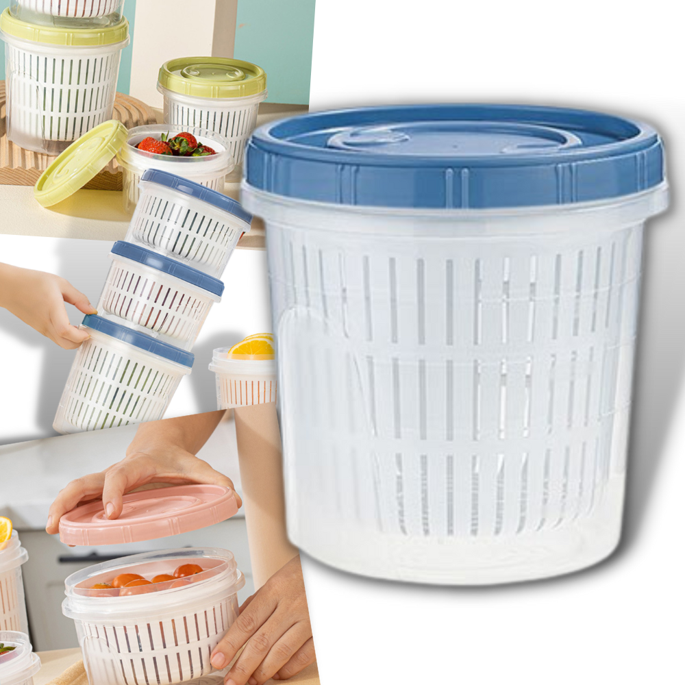Contenitore per alimenti impilabile con scolapasta - Ozerty