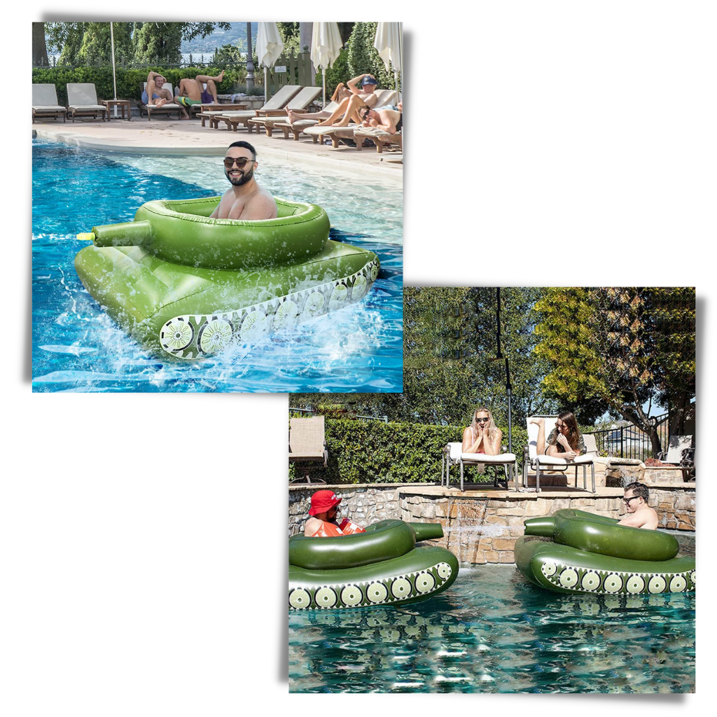 Galleggiante gonfiabile per piscina a carro armato - Ozerty