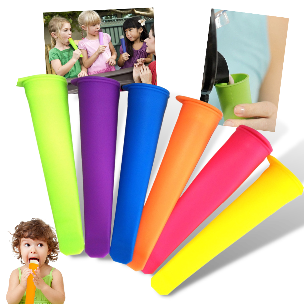 Confezione da 5 stampi in silicone per ghiaccioli - Ozerty