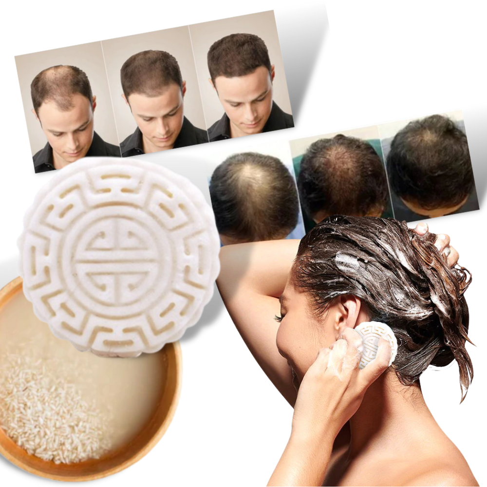 Barretta di shampoo e balsamo al riso solido - Ozerty