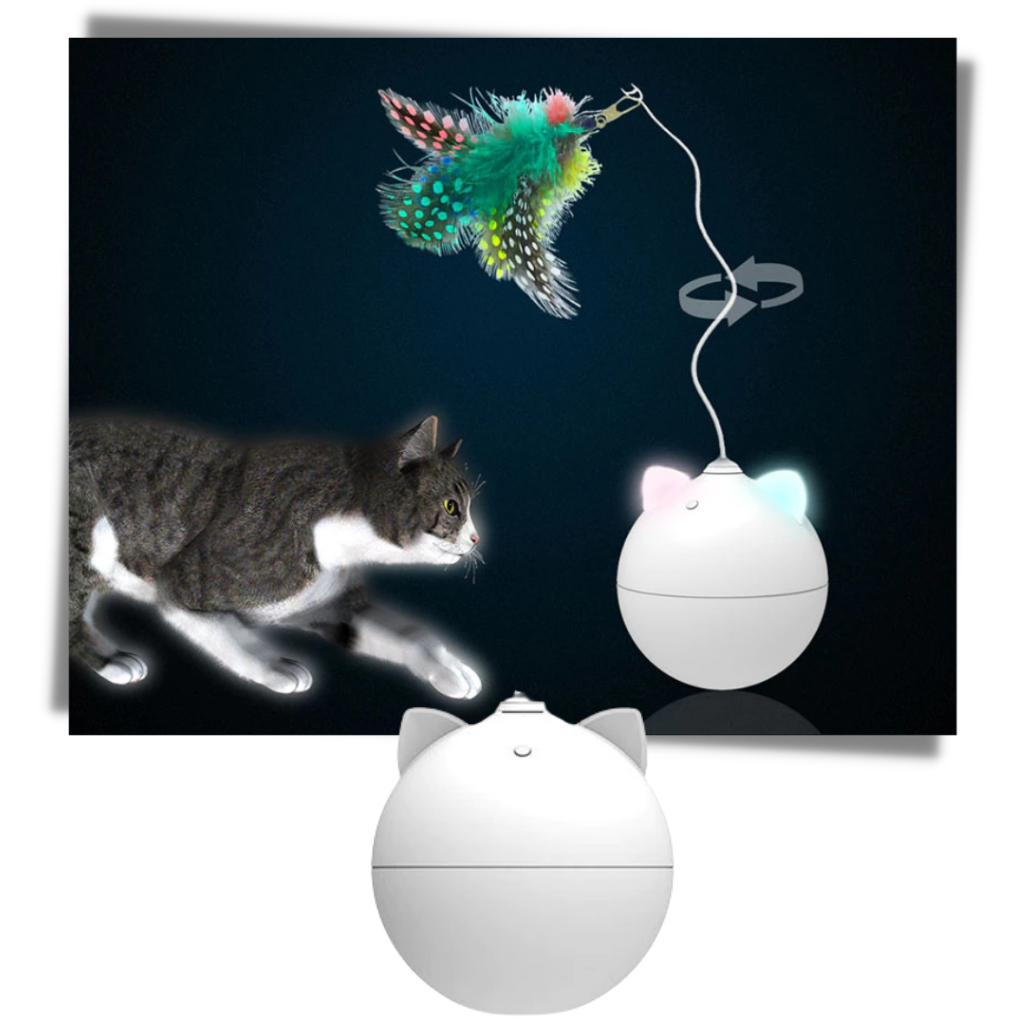 Palla giocattolo per gatti con funzione di rollio automatico - Ozerty