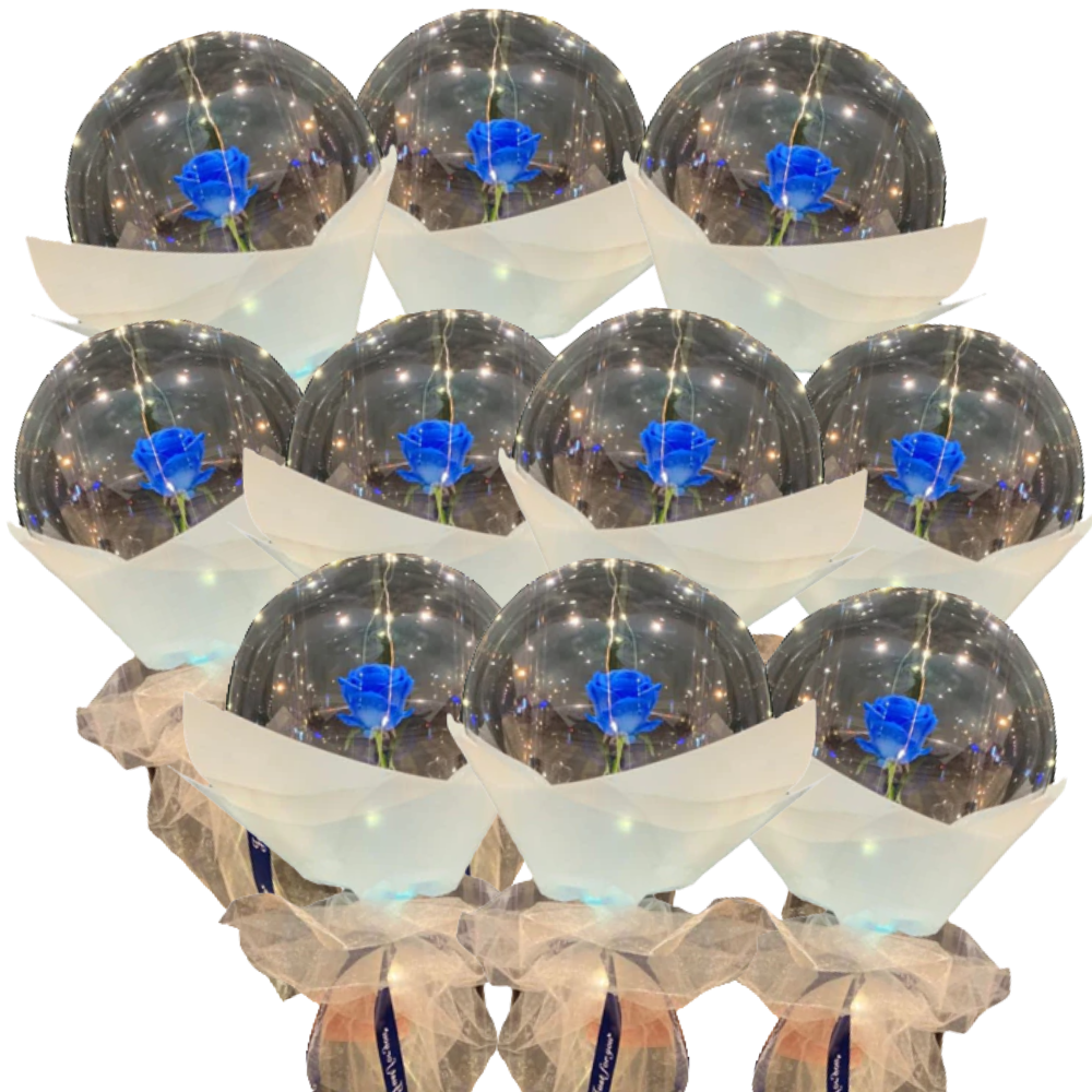 Bellissimo palloncino a LED con rosa