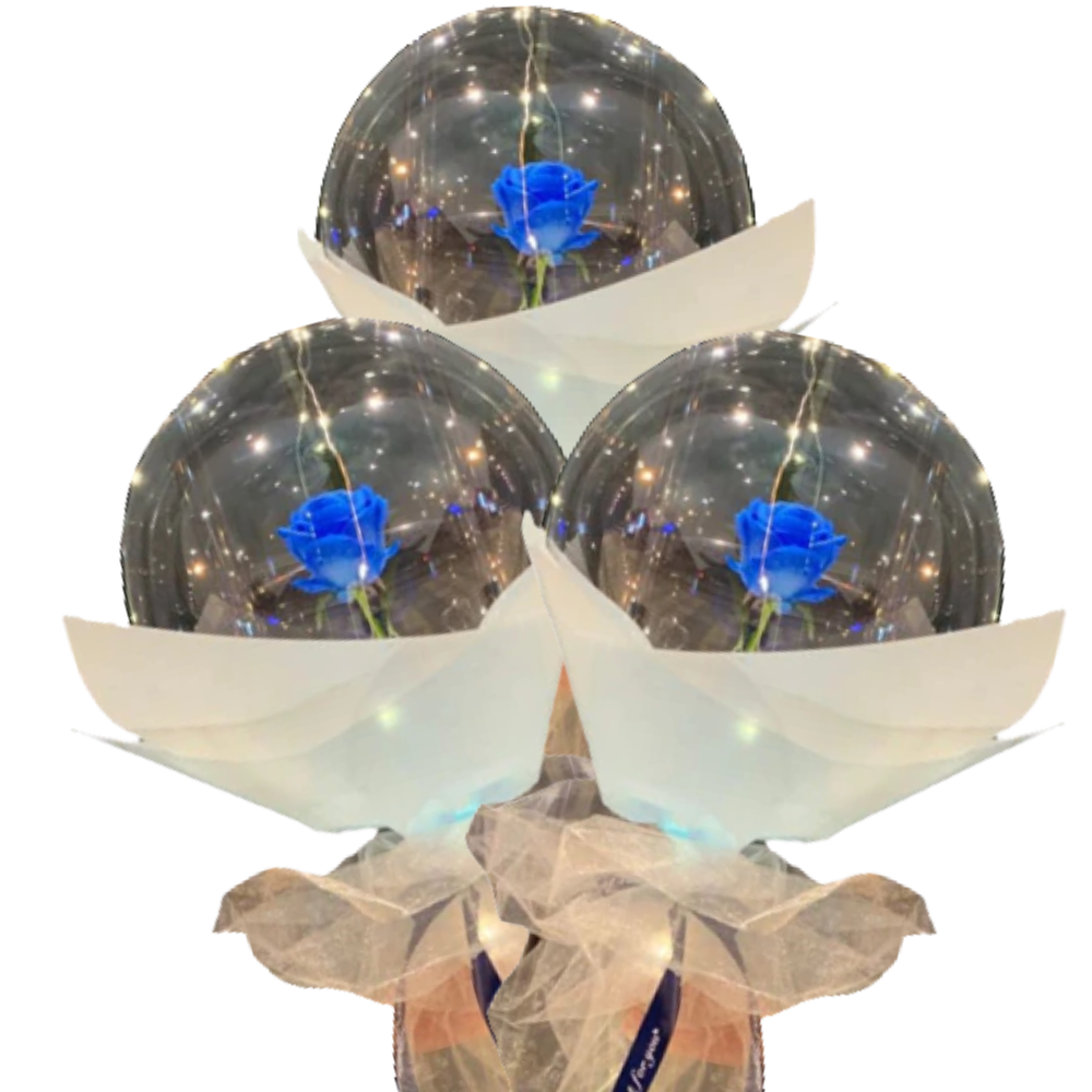 Bellissimo palloncino a LED con rosa