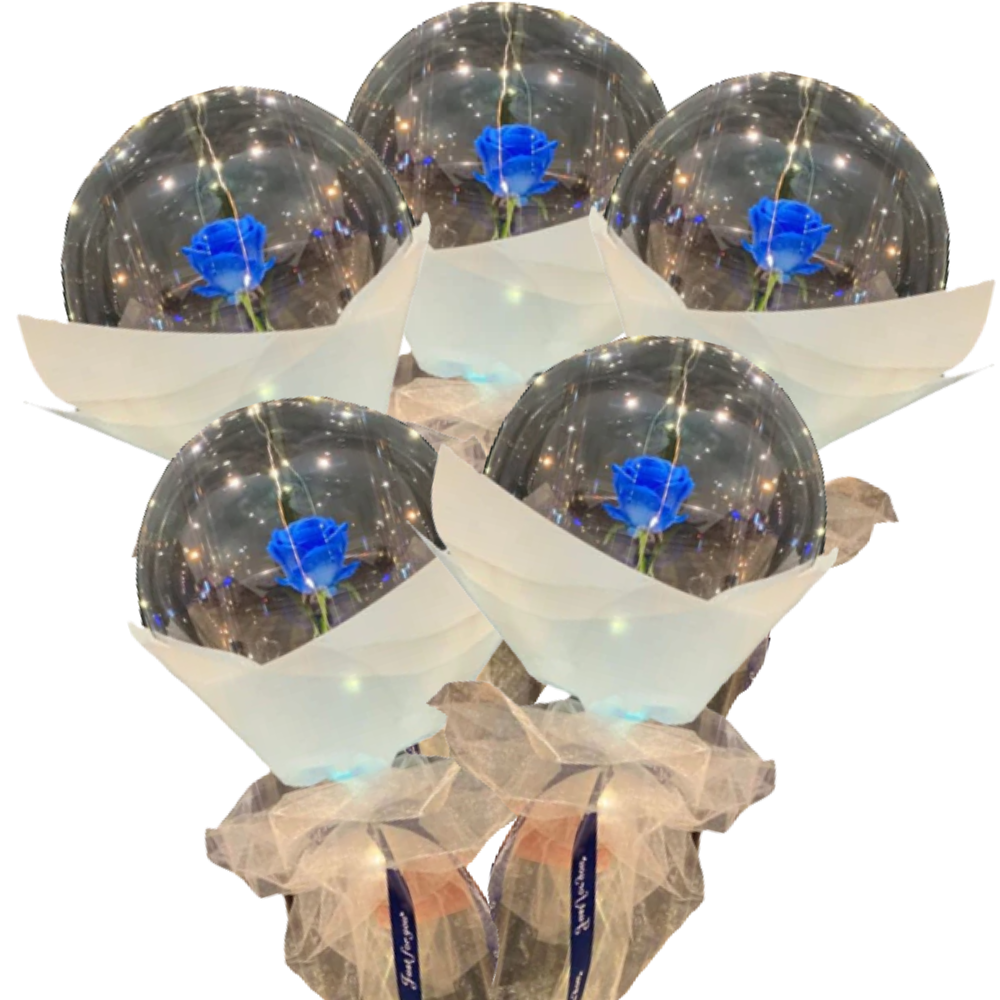Bellissimo palloncino a LED con rosa
