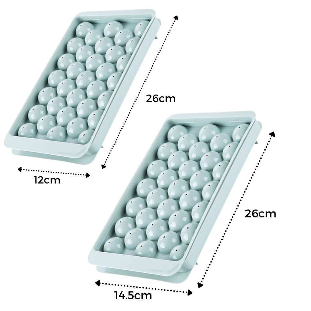 Set di vassoi per cubetti di ghiaccio rotondi - Ozerty