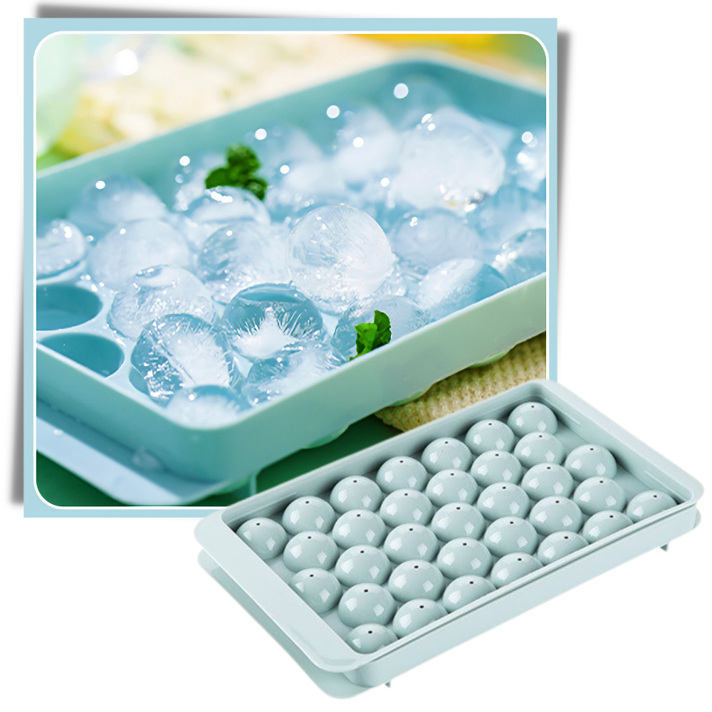 Set di vassoi per cubetti di ghiaccio rotondi - Ozerty