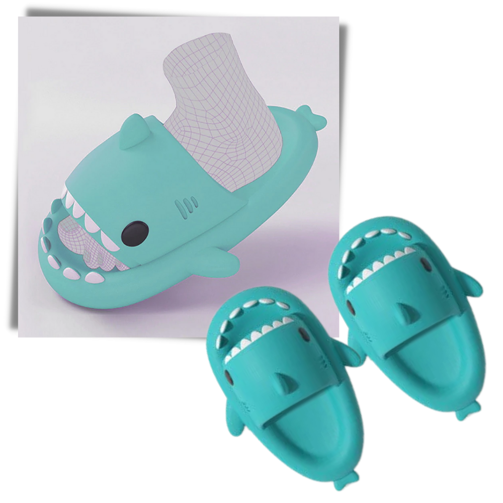 Pantofole da spiaggia con squalo