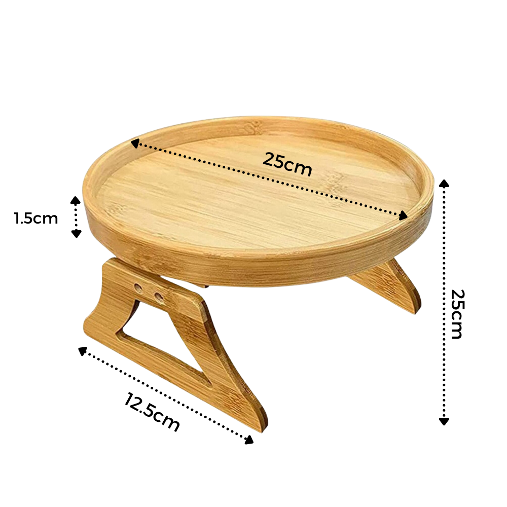 Tavolo pieghevole con braccioli in legno - Ozerty