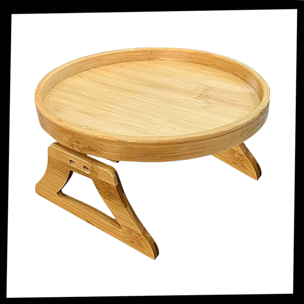 Tavolo pieghevole con braccioli in legno - Ozerty