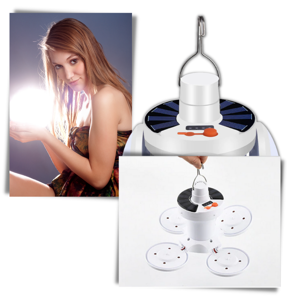 Lampada LED da campeggio ricaricabile - Ozerty