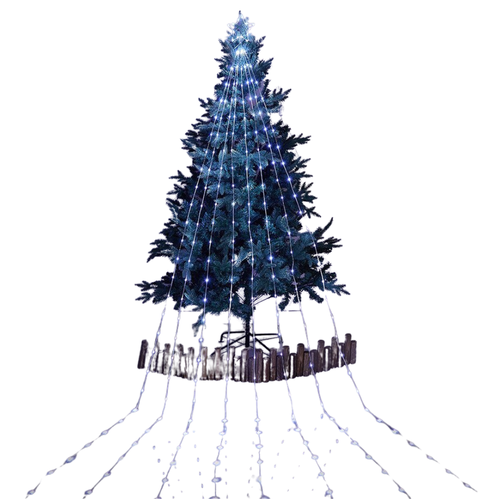 Albero di natale cascata di luci fatate