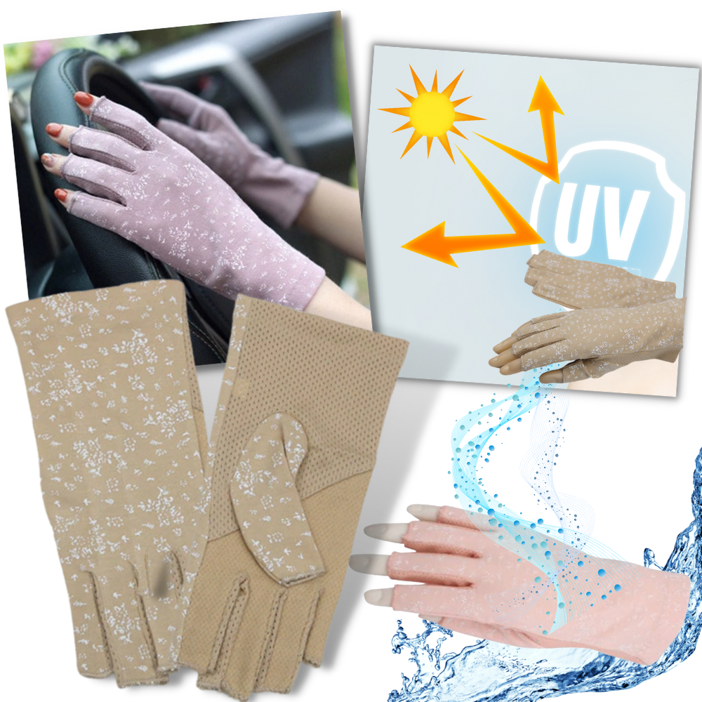 Eleganti guanti in cotone con protezione UV - Ozerty