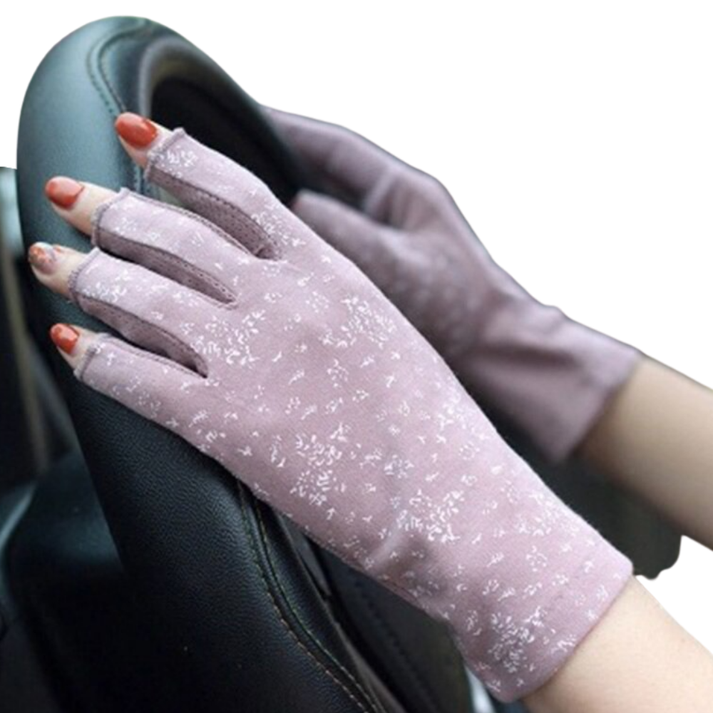 Eleganti guanti in cotone con protezione UV