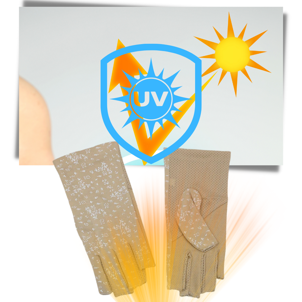 Eleganti guanti in cotone con protezione UV - Ozerty