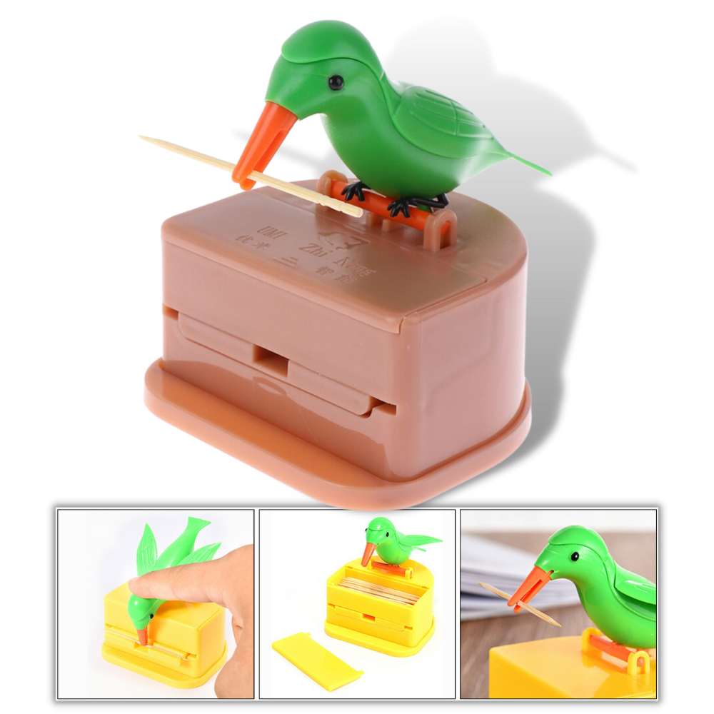 Scatola dispenser di stuzzicadenti a forma di uccelli - Ozerty