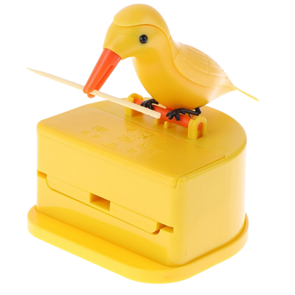 Scatola dispenser di stuzzicadenti a forma di uccelli