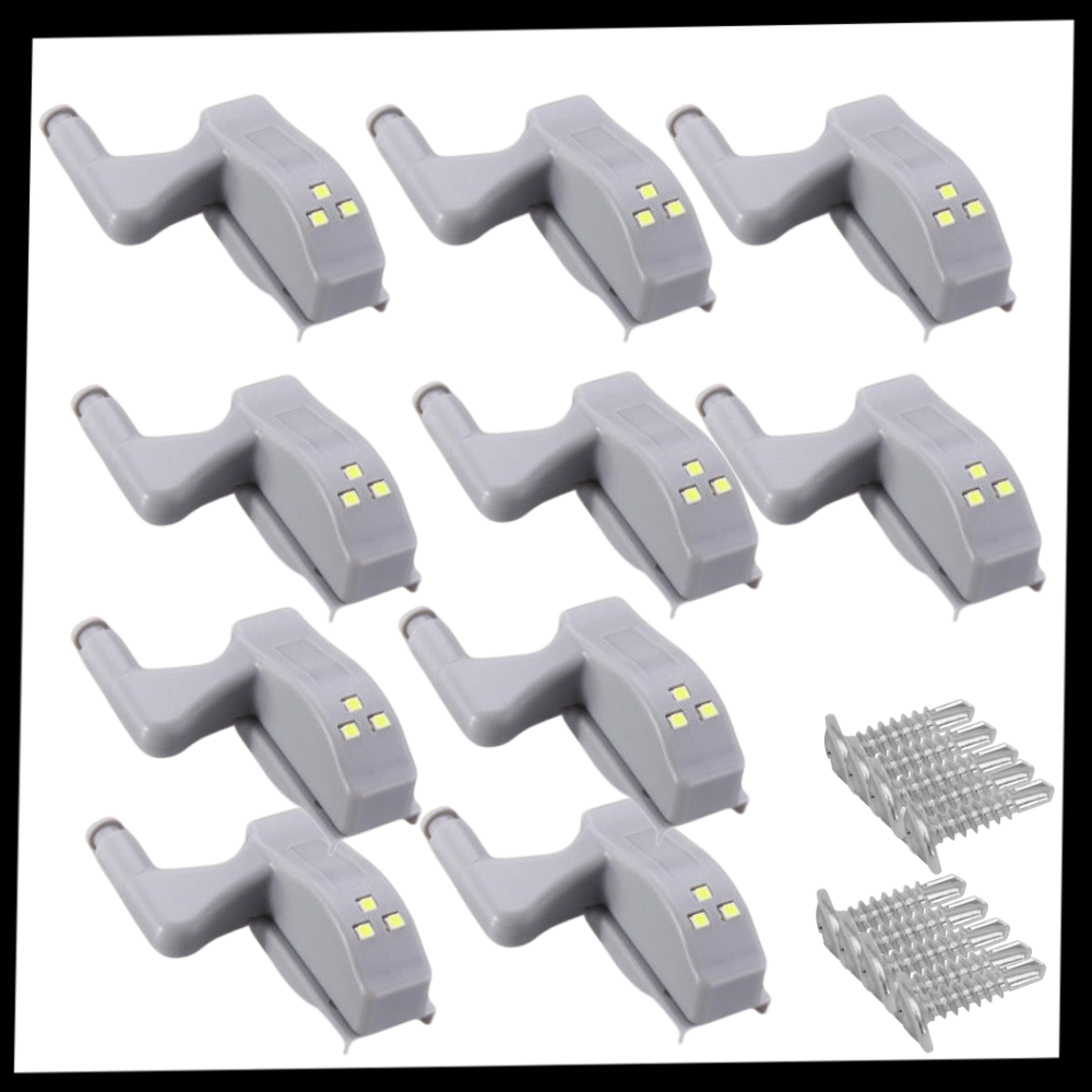 Confezione da 10 luci a LED a cerniera